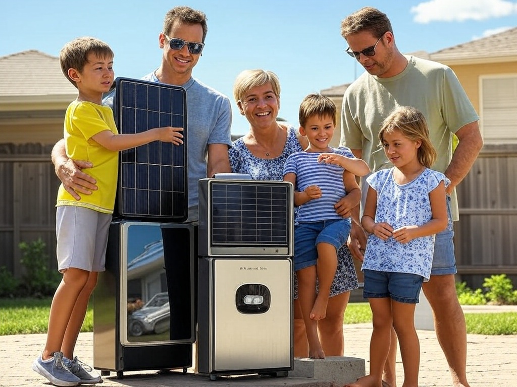 Family during power outage